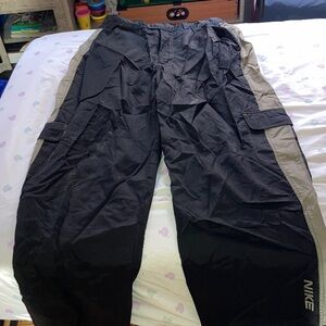 Nike Men's Black and Tan splash Pants